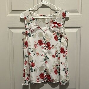 Floral sleeveless blouse